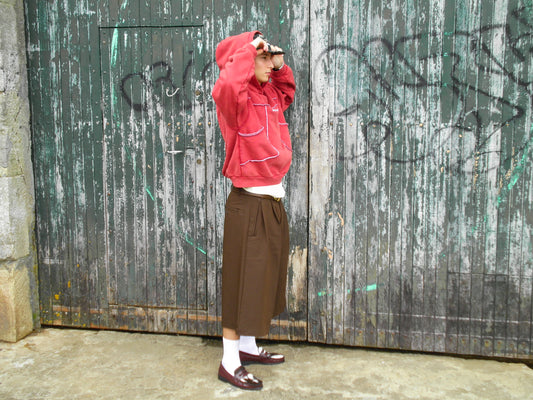Hoodie Red Washed