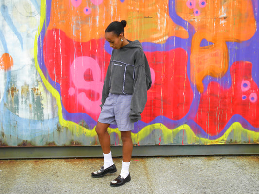 Hoodie Black Washed