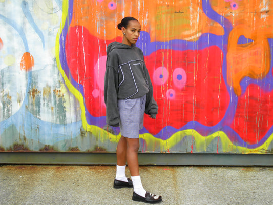 Hoodie Black Washed